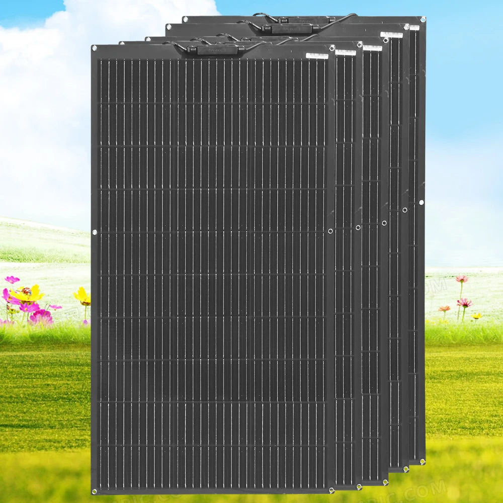 WUZECK Flexible rechargeable solar panel battery 100W 1pcs ~10 pcs High Efficiency Cell (100W, 200W, 300W ,400W,500W 1000W)