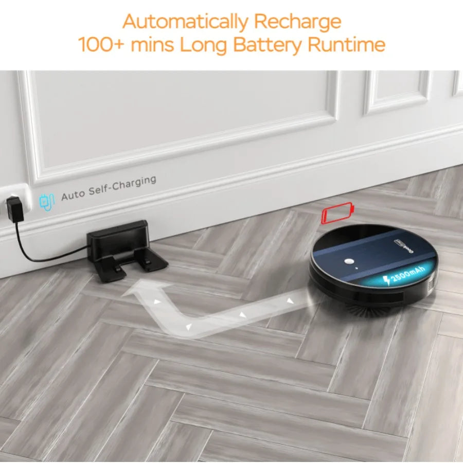 Robot Vacuum Cleaner with Powerful Suction and Mopping 3-in-1 Vacuum/Sweep/Mop LDS Navigation Automatic Charging Wi-Fi App Cont