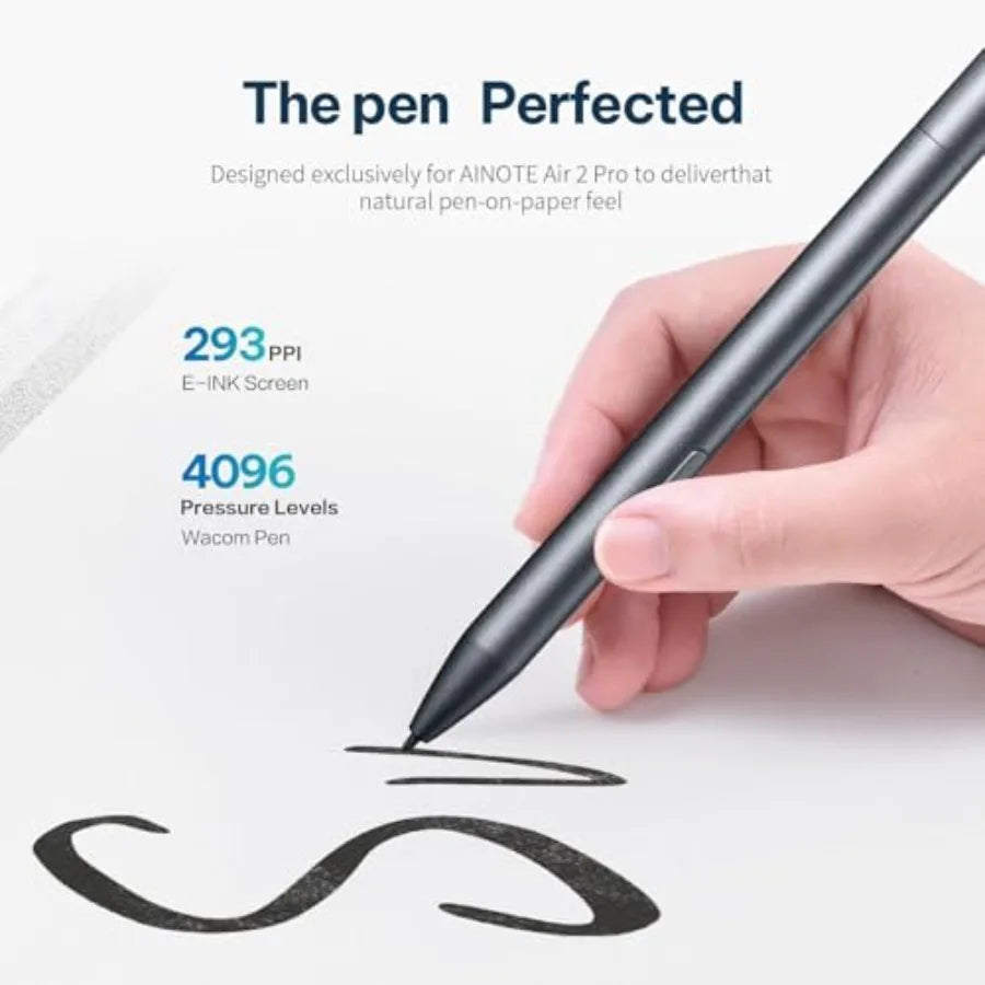 AI note-taking tablet for meetings and scheduling aluminum body matte black voice-to-text transcription and multi-language supp