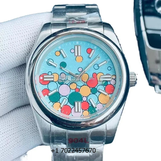 High Quality Luxury Coin Sports Watch Automatic ETA Movement Stainless Steel VVS Moissanite Diver Glass Crown Chronograph 3BAR