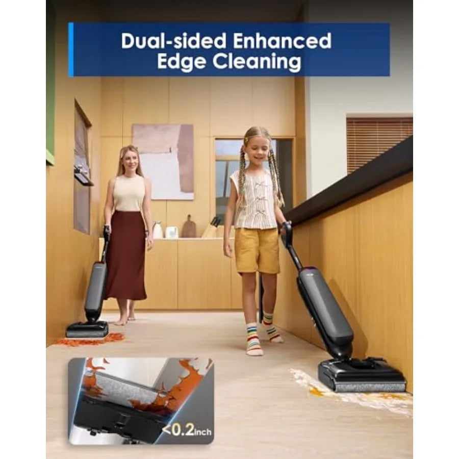Wet Dry Vacuum Cleaner 22kPa Suction Floor Cleaner Mop with iLoop Smart Sensor DualBlock Anti-Tangle Design 185 Flashdry Dual-E