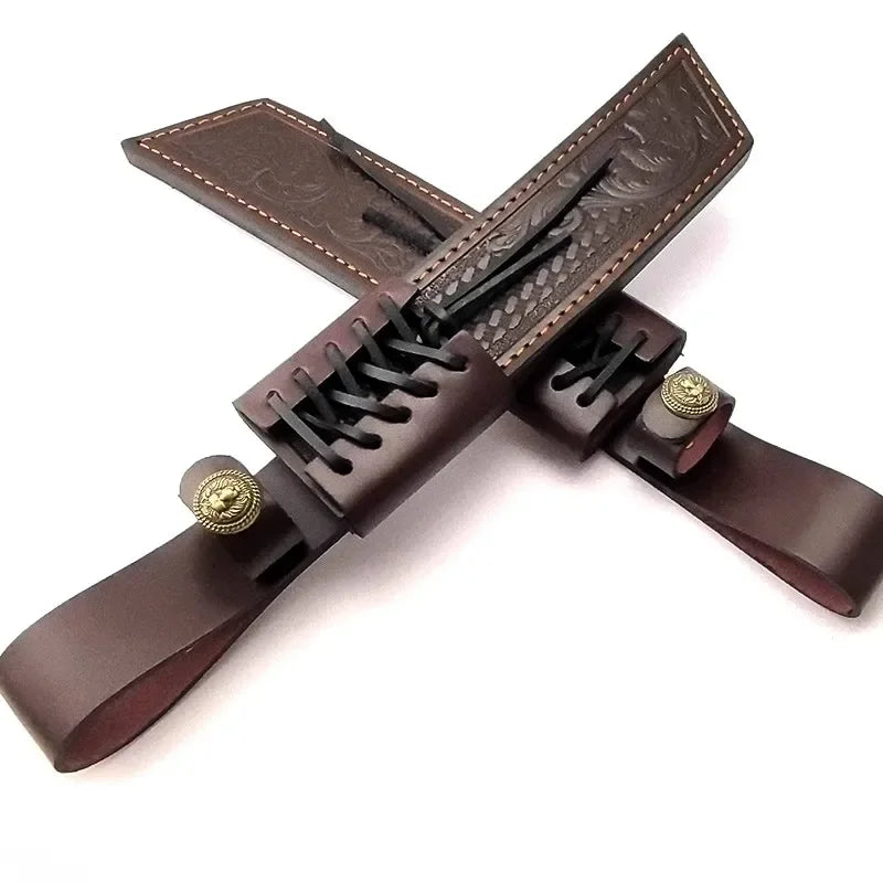 Hunting  Sheath Fixed Blade  Sheath Leather Knife Sheaths Knife Holster Leather Knife Sheath Brown