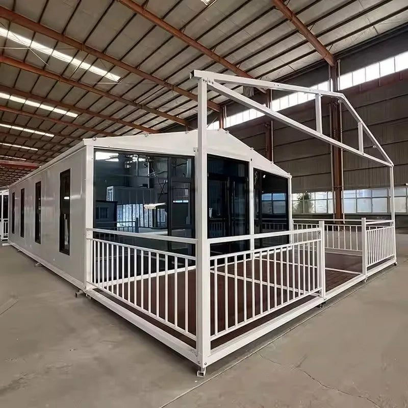 Pre-Fabricated 20ft  40FT Steel Sun Room Can Free Expansion Container House with 2 Bedroom
