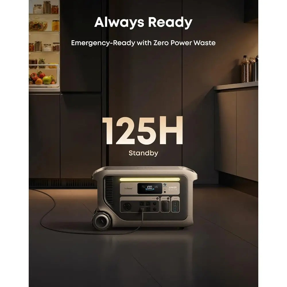 3000 Portable Power Station with Home Backup Kit, 3,072Wh, 6,000W Recharging, r Generator Home Use, Expandable to 24kWh, or Outa