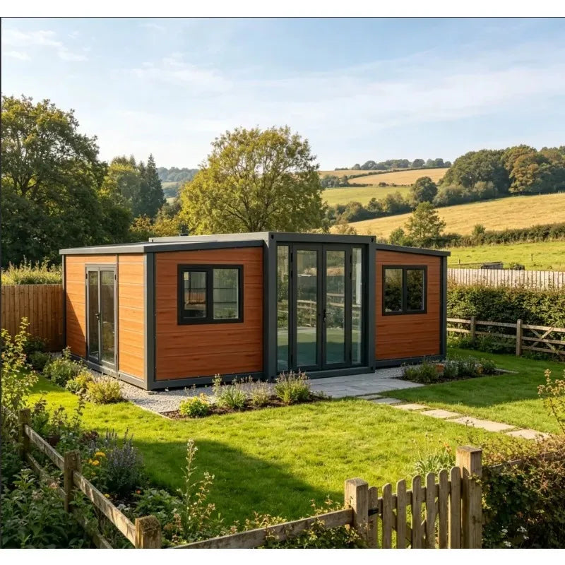 20ft Factory Direct Prefab Container House 2 Bedrooms Expandable Folding Home with Living Room Ready to Live for Family