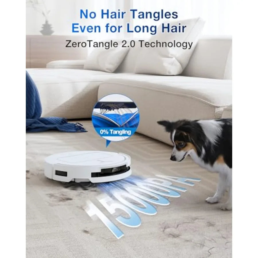 DEEBOT T50 PRO Omni Robot Vacuum and Mop 3.19 Ultra-Slim White 15 000Pa Suction ZeroTangle 2.0 TruEdge Edge Cleaning AIVI 3D Ob