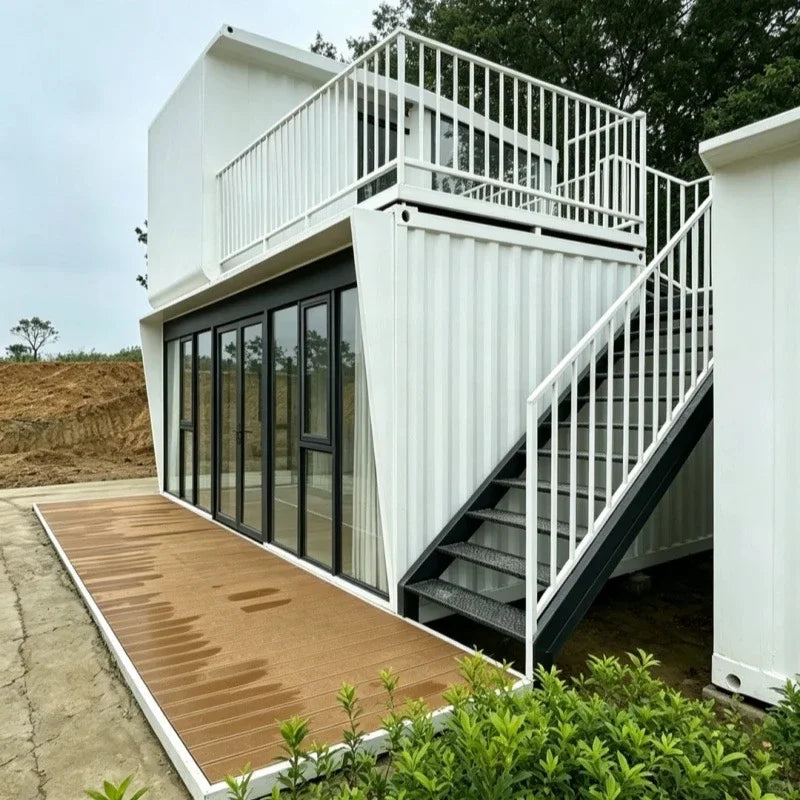 Wholesale 40ft Prefabricated Steel Frame Container House Sandwich Panel Residential Unit Easy Install for Office Building
