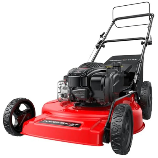 22-Inch Gas Lawn Mower Self-Propelled 150cc BandS Engine 3-in-1 Mulching System 6 Cutting Heights Rear-Wheel Drive Durable Stee