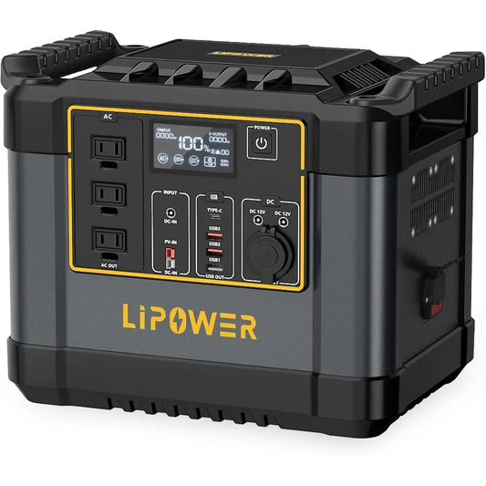 Portable Power Station, 1075Wh LiePO4 Battery or Outages, 1200W|2000W Surge r Generator or Camping, Power Generator Home Use, Ba