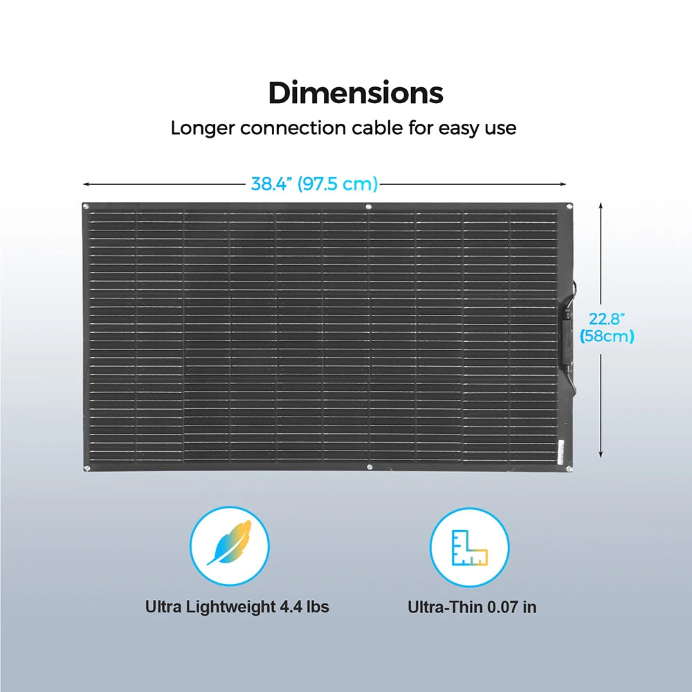 WUZECK Flexible rechargeable solar panel battery 100W 1pcs ~10 pcs High Efficiency Cell (100W, 200W, 300W ,400W,500W 1000W)