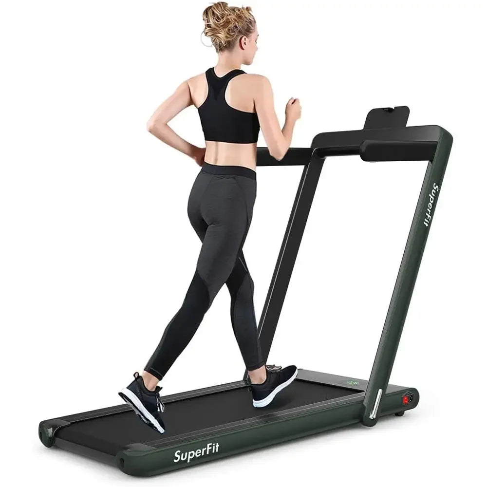 2-in-1 Portable Treadmill and Walking Pad for Home and Office Use: Walk, Jog, Run, and Exercise Under Desk
