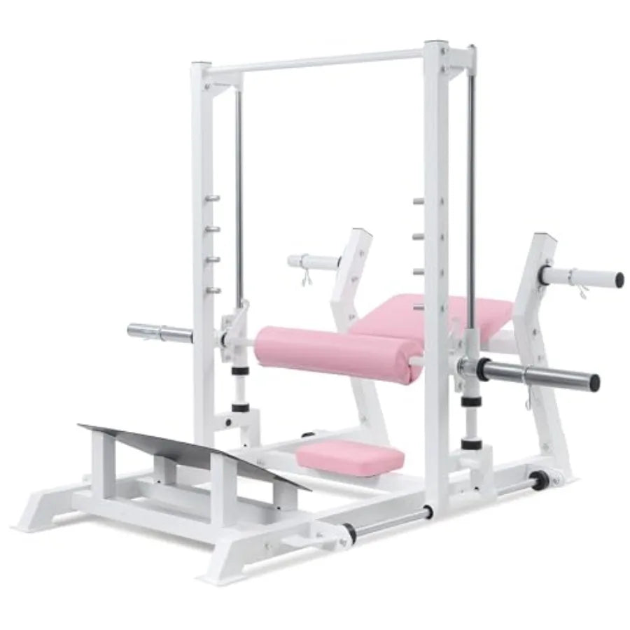 Hip Thrust Machine Home Gym Multi-Functional Smith Machine for Hip Thrust Glute Training Full Body Workout Power Rack with Guid