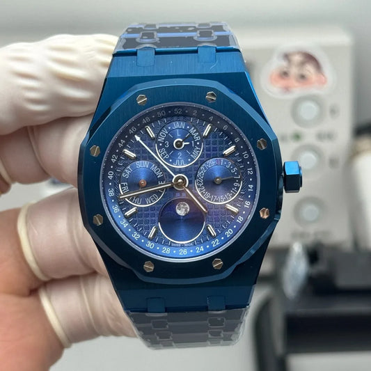 A+ Top Brand Reissue Watch with Versatile Case and Moon Phase Design for Men