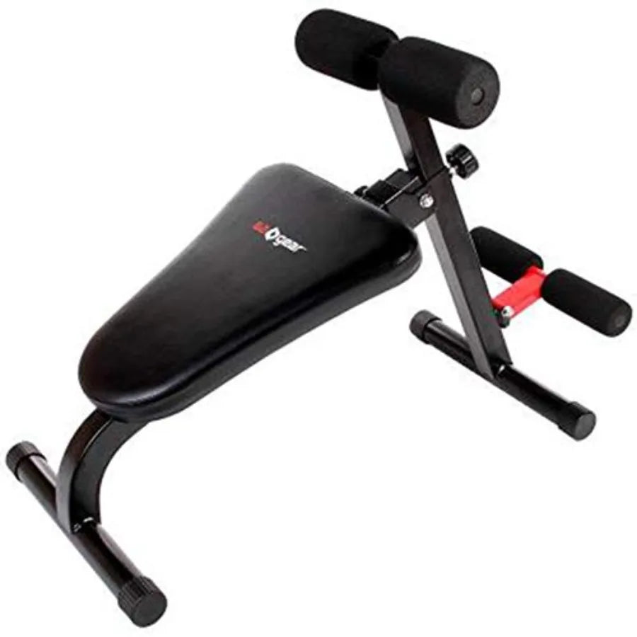 Adjustable Weight Bench Fast Folding Strength Training Bench for Full Body Workout in Black with Durable Foam Padding and High