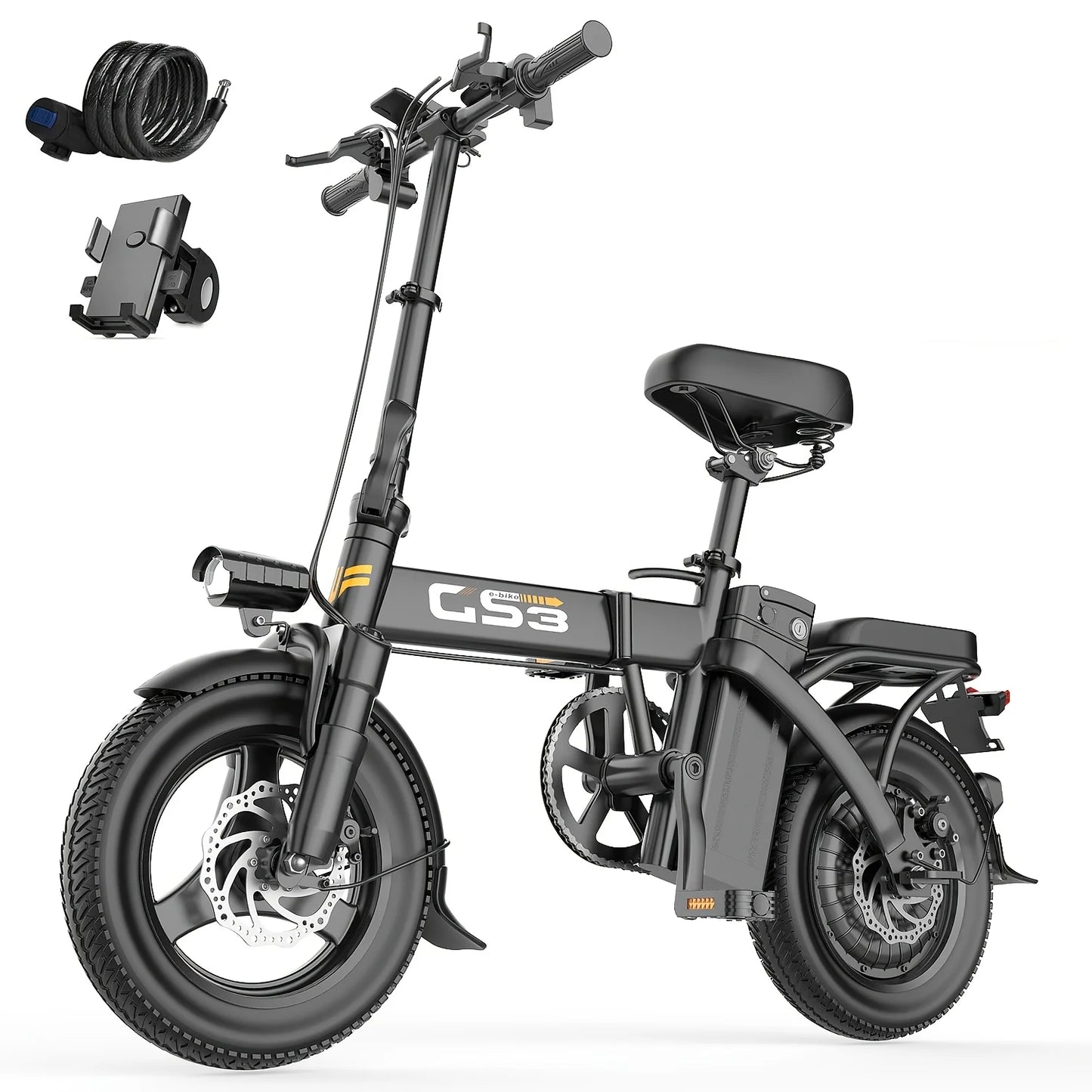 Rated Power 500w (peak 740w)Adult Electric Scooter And Electric Bike, With Seat, 48V 10-15Ah Lithium Battery, Range Up To 10-35