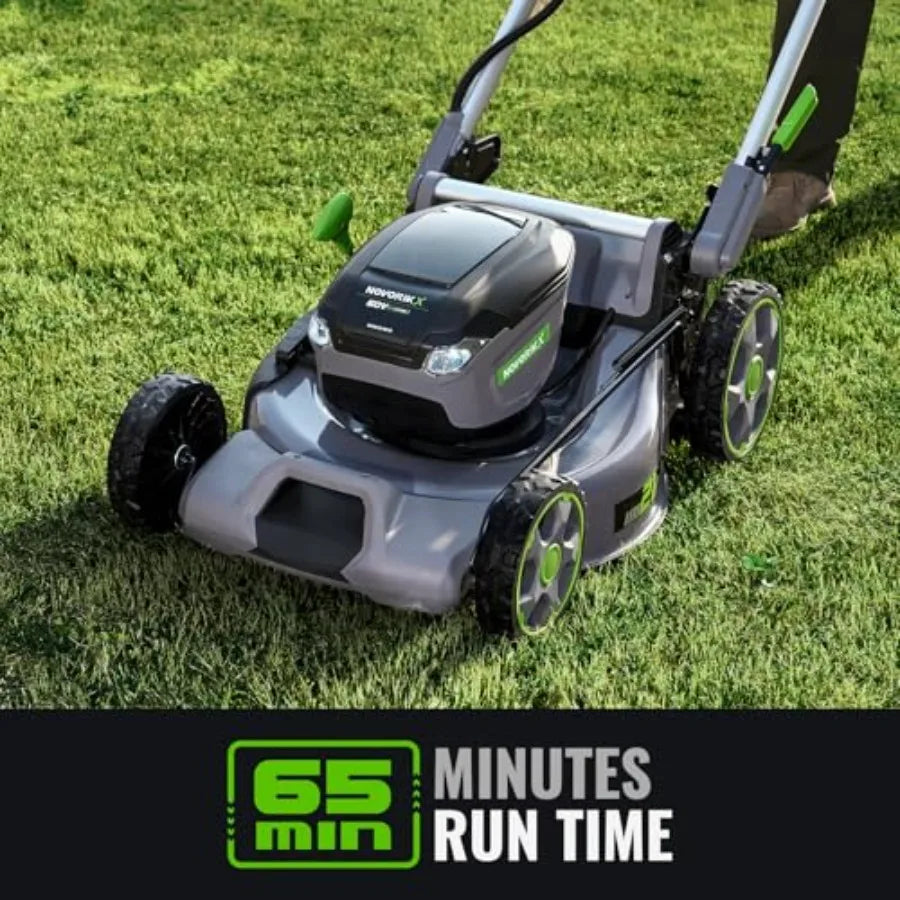 Electric Lawn Mower Self-Propelled Lawn Mower Cordless 60V 21 65 Min Long Runtime with 5.0Ah Battery Rapid Charger and LED Head
