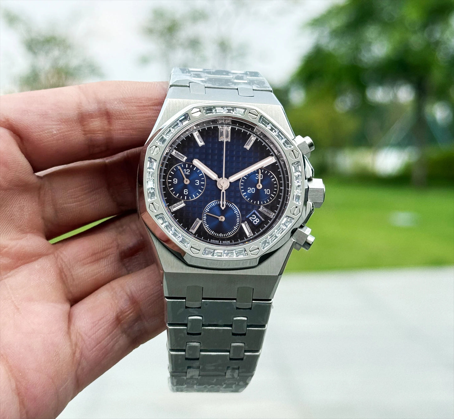 A+ Top Brand Reissue Watch with Versatile Case and Moon Phase Design for Men