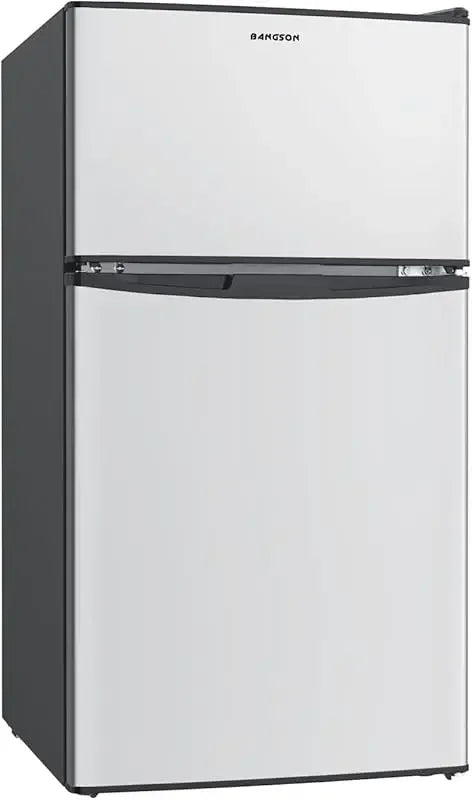 QWMini Fridge with Freezer,2 Door Small Refrigerator Freezer,for Bedroom,3.2 CU.FT,For Home,Office,Dorm,Garage