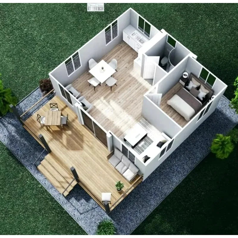Factory Customizable Size 10Ft 20 FT 30 Feet 40 Foot Folding Expandable Home Prefab Modular House for Tiny Villa Office