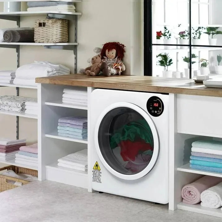 13.2LB Portable Clothes Dryer, 3.5 Cu.Ft Tumble Laundry Dryer w/LCD Touch Screen