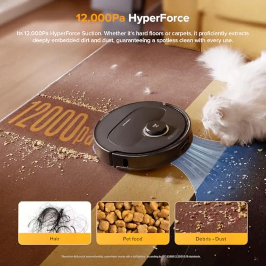 Qrevo S5V Robot Vacuum and Mop FlexiArm Edge Mopping 12 000Pa Suction Dual Zero-Tangle System Smart Obstacle Avoidance 10mm Mop