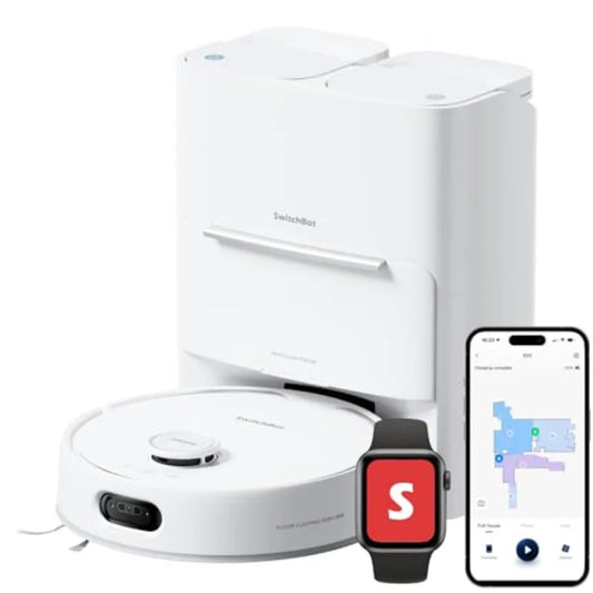 S20 Robot Vacuum and Mop with Matter 10000Pa Suction Roller Mop AI Navigation Auto Mop Wash Dry Self-Emptying Works with Apple