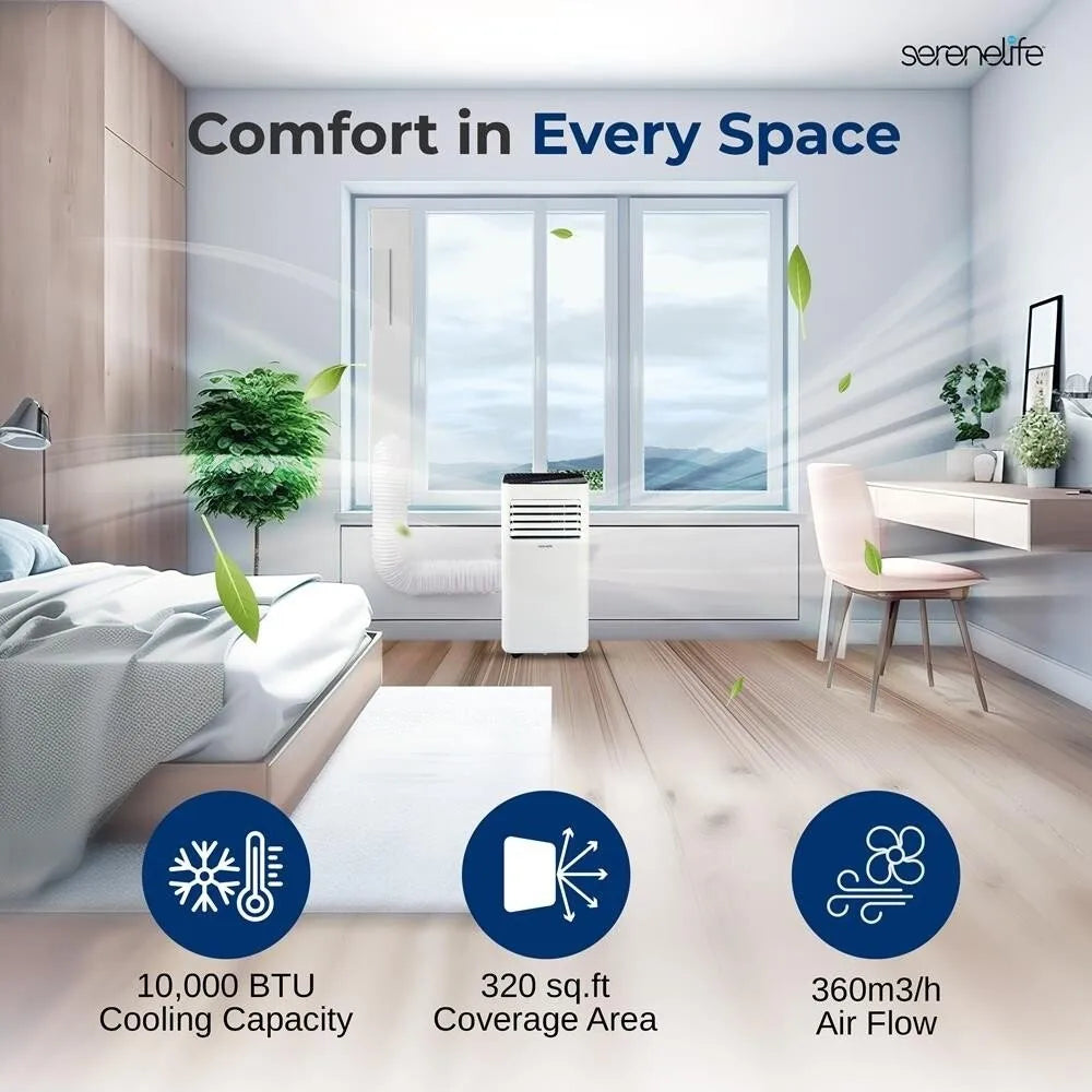 Portable Air Conditioner -10000 BTU Cooling Capacity (ASHRAE) Compact