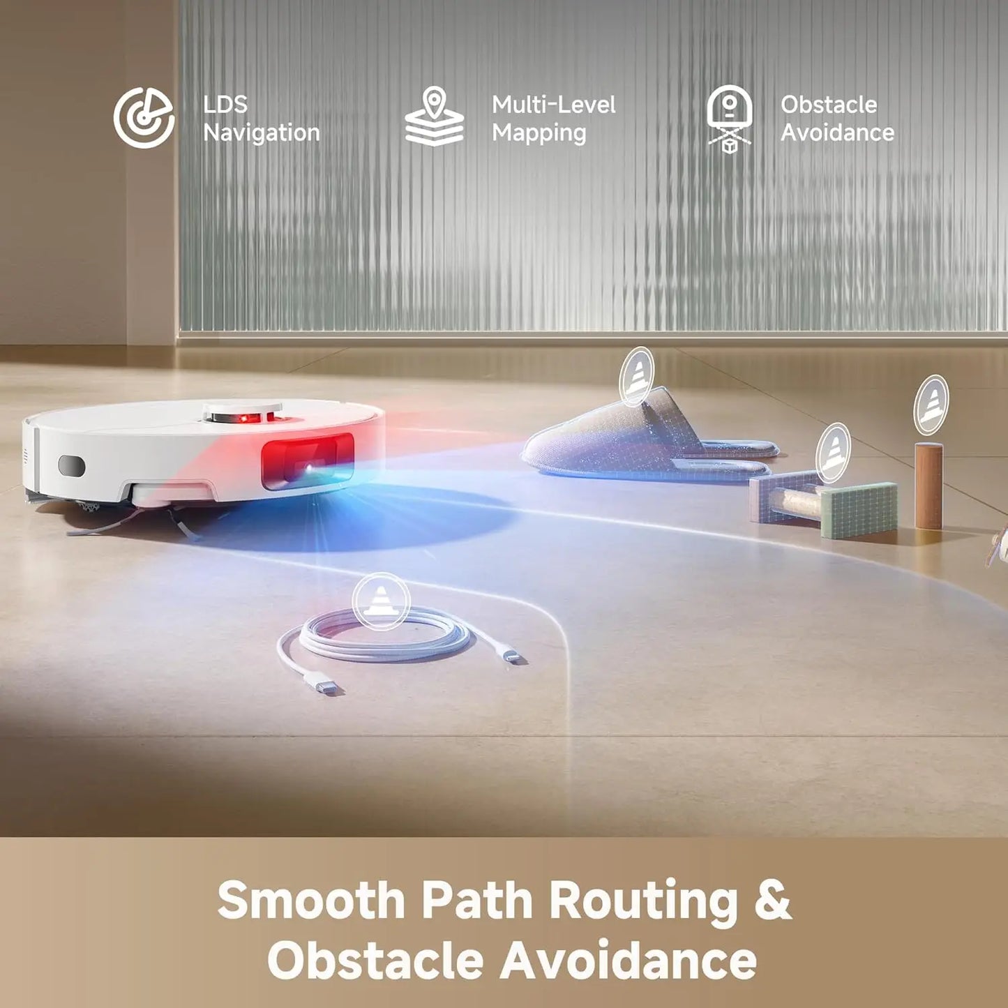 Pro Plus Robot Vacuum, 13,000Pa Suction, Self-Emptying, LDS Navigation, Vacuum Mop for Hard Floors & Carpets