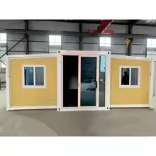 Prefabricated Mobile Tiny Home Wooden Light Steel Roof 2-5 Bedroom 20ft/40ft Folding Expandable Container House Living Room