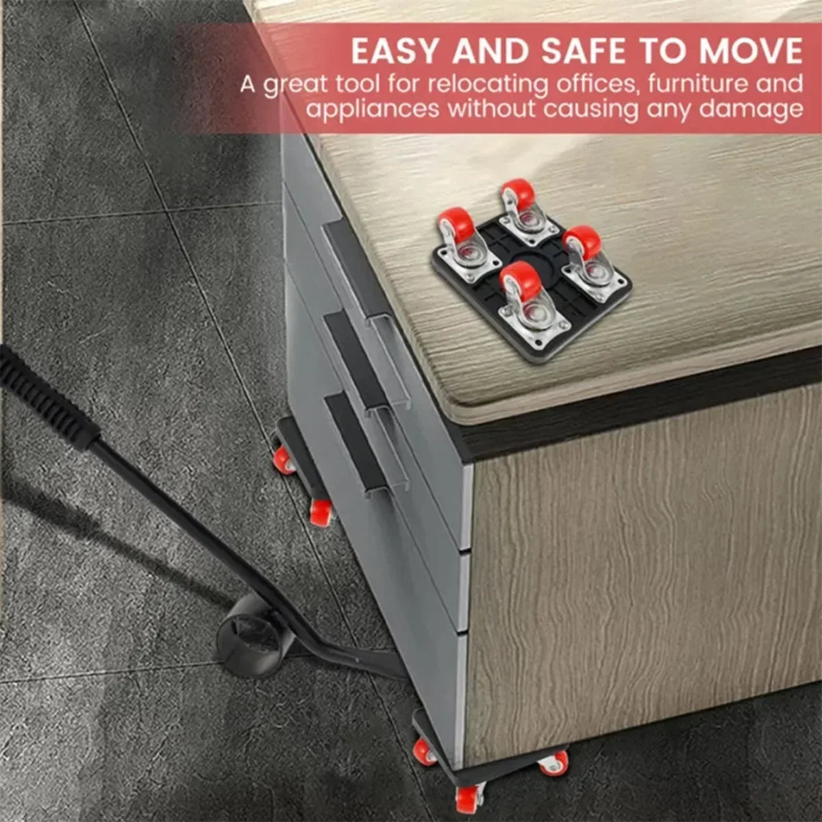 Home Furniture Appliance Moving Tool with 360° Wheels for Sofa Refrigerator Bed Carpet Easy Relocation and Transport Lifter