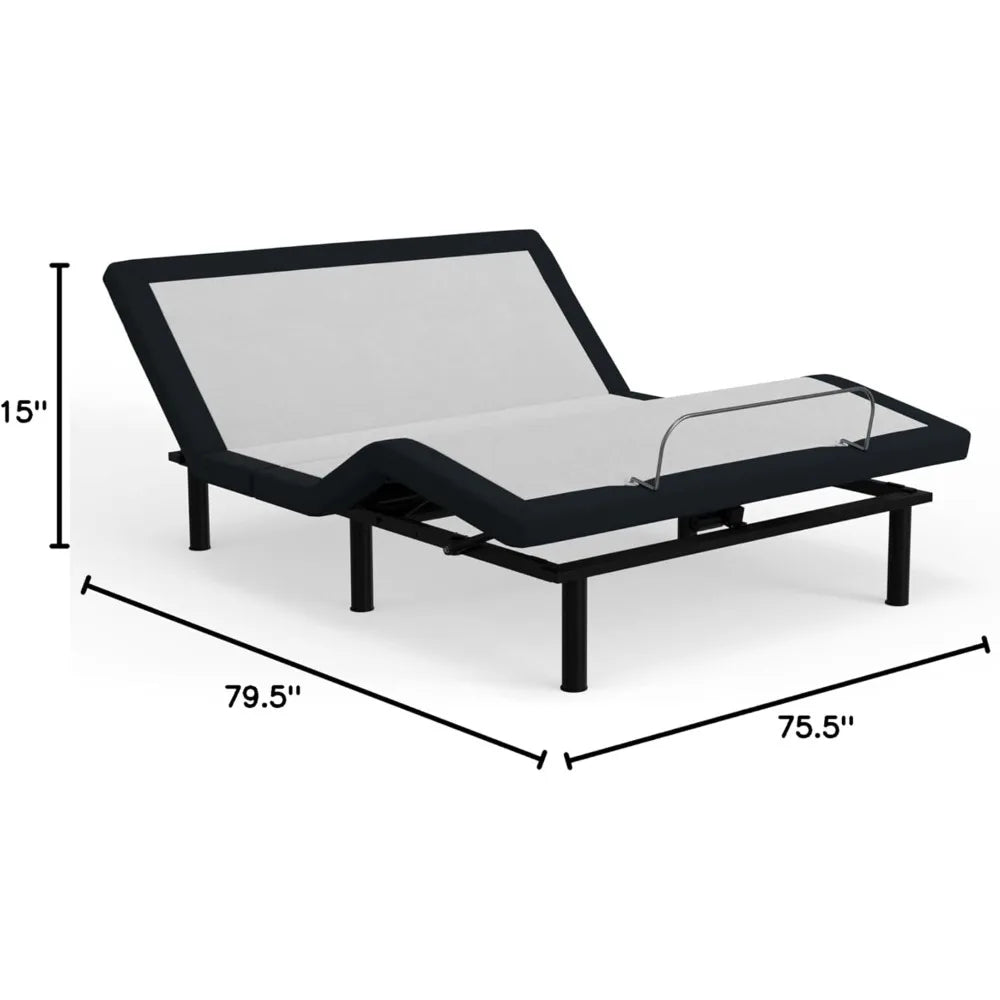 Adjustable Bed Frame, Head and Foot Tilt, Wireless Remote Control, Easy To Assemble, 10-year Warranty