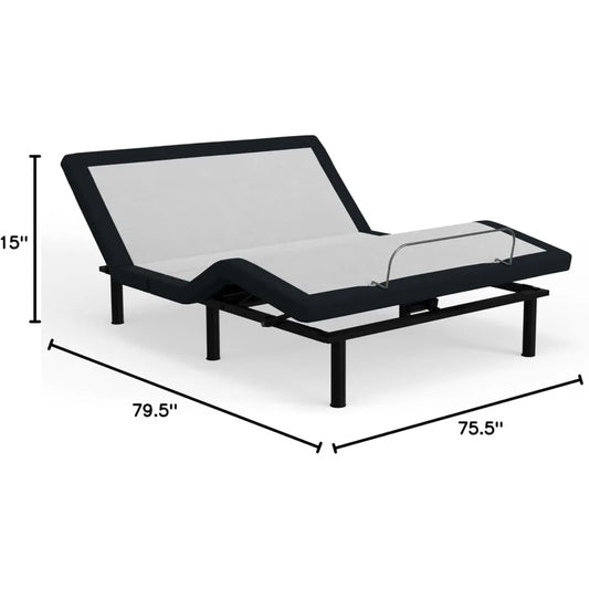 Adjustable Bed Frame, Head and Foot Tilt, Wireless Remote Control, Easy To Assemble, 10-year Warranty