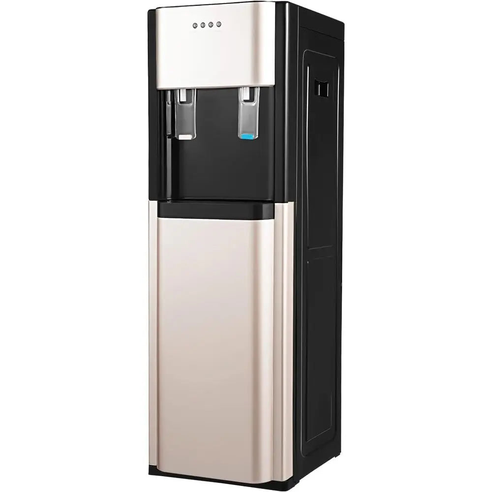 Stainless Steel Bottom-Load 5 Gallon Water Dispenser with LED Light for Home, Office, Hotels, Kitchens, Living Rooms - Gold