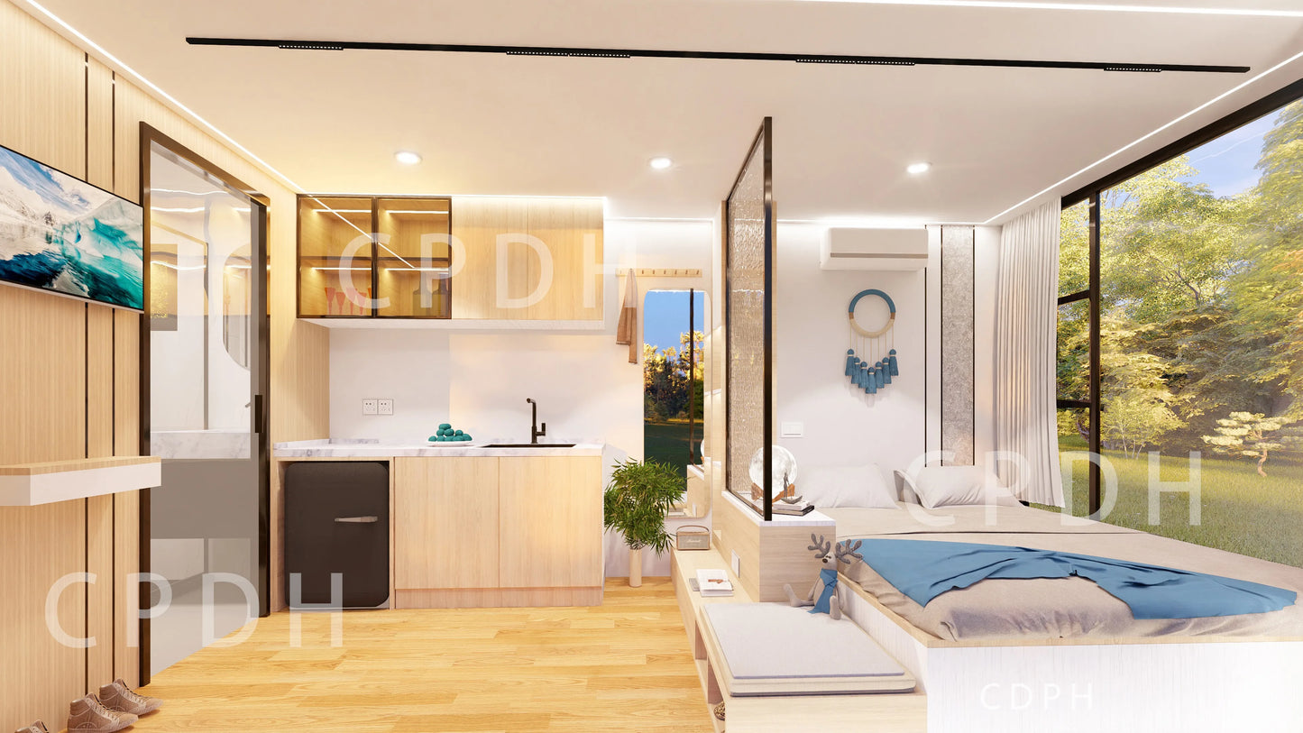 Prefab Tiny Home 20ft Modular Container House Portable Garden Shed Cosy Design Factory Direct Sale