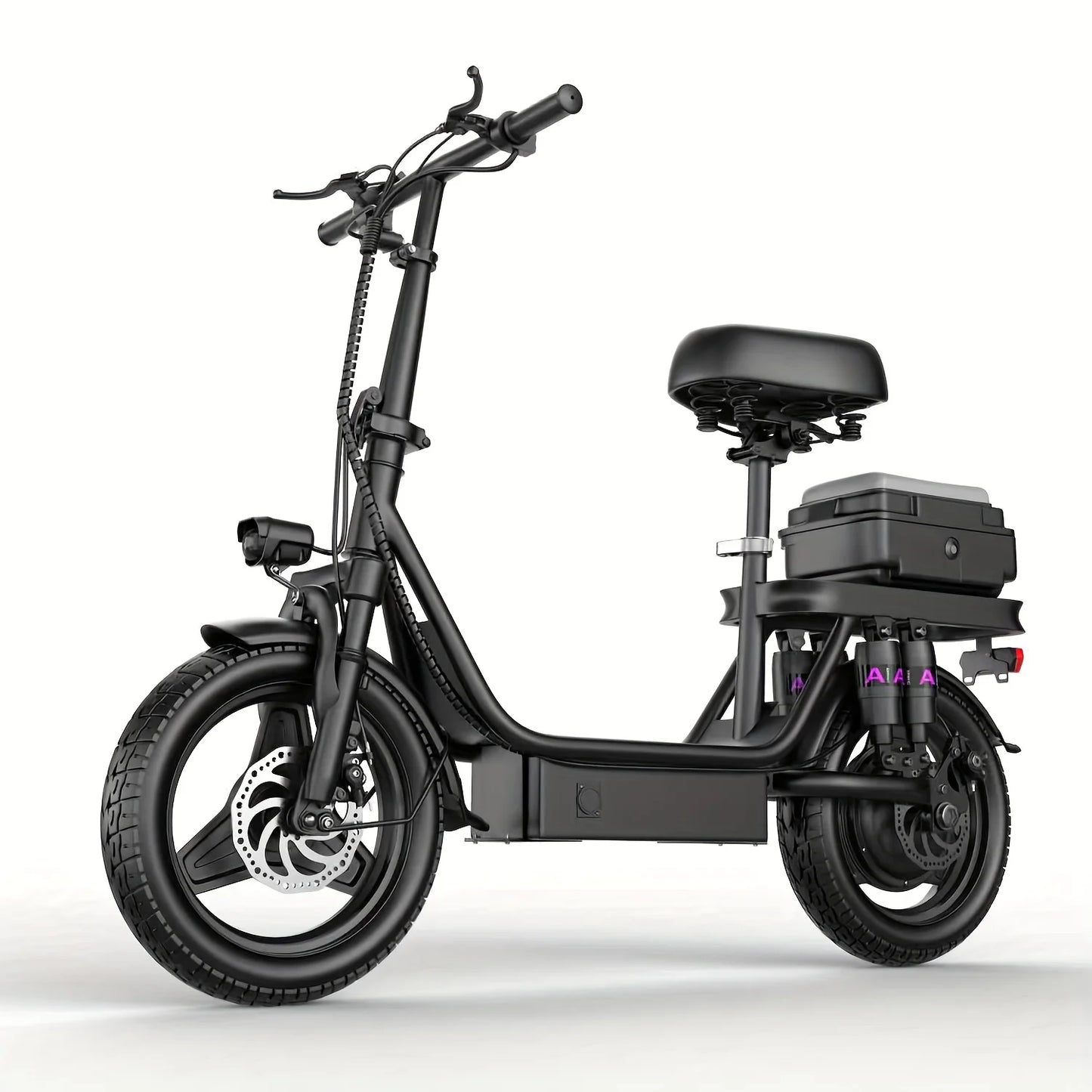 Rated Power 500w (peak 740w)Adult Electric Scooter And Electric Bike, With Seat, 48V 10-15Ah Lithium Battery, Range Up To 10-35