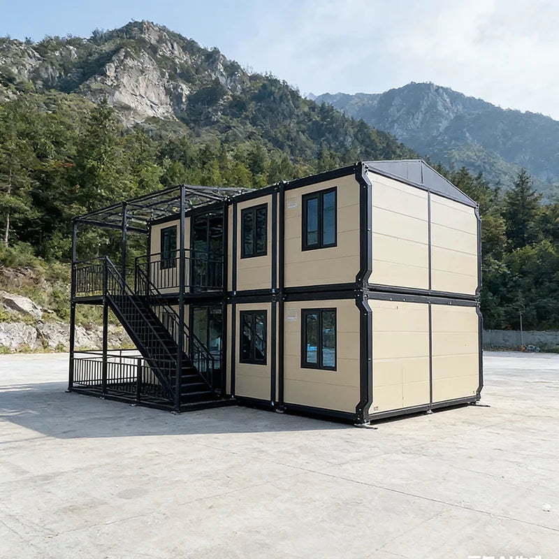 Customized Folding Container House 20ft 40ft Prefab Home Mobile Portable Building for Hotel Office Dormitory Temporary Shelter