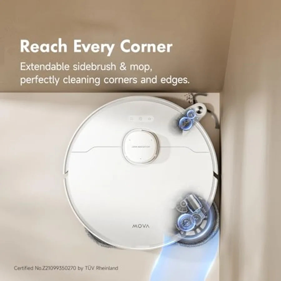 P10 Pro Ultra Robot Vacuum and Mop 13000Pa Suction 140F Hot Water Auto Mop Washing and Drying Dual Spinning Extensible Mop 10.5