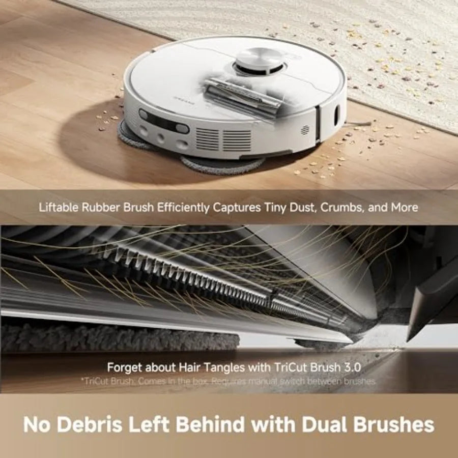 L40s Ultra AE Robot Vacuum and Mop Combo 19 000Pa Suction Self Emptying Dust Box Flexible Mop and 167℉ Self Cleaning Washboard