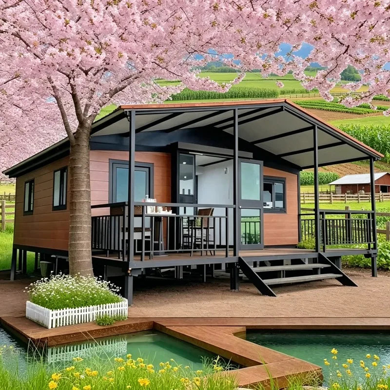 Customized 40Ft 3 Bedrooms Luxury Expandable Container House, Modern Steel Folding Tiny Home