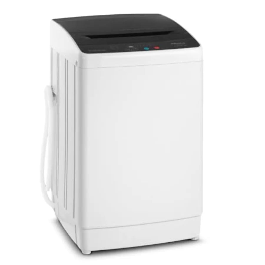 30LBS Full-Automatic Portable Washing Machine with Stainless Steel Drum Electric Washer and Spin Dryer Combo with Drain Pump fo