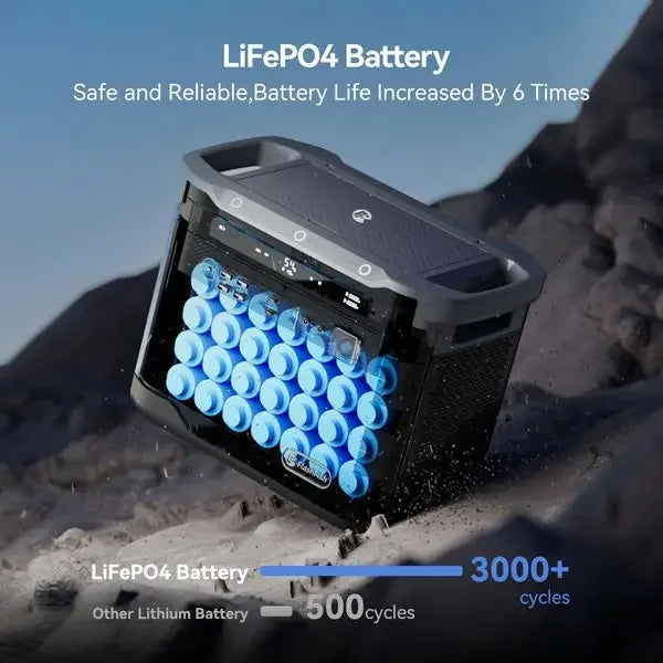 FF 1997Wh Portable Power Station , 2000W LFP Solar Generator, Full Charge in 1.5 H, Solar Powered