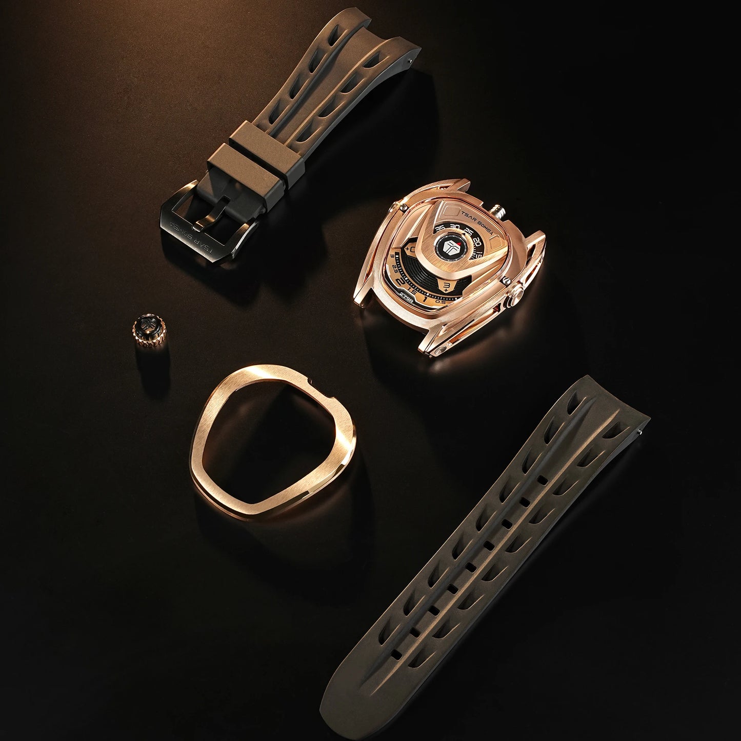 TSAR BOMBA Men Automatic Watch Japan Movement Quick Release Strap 100M Waterproof Stainless Steel Sport Business Wristwatch Gift
