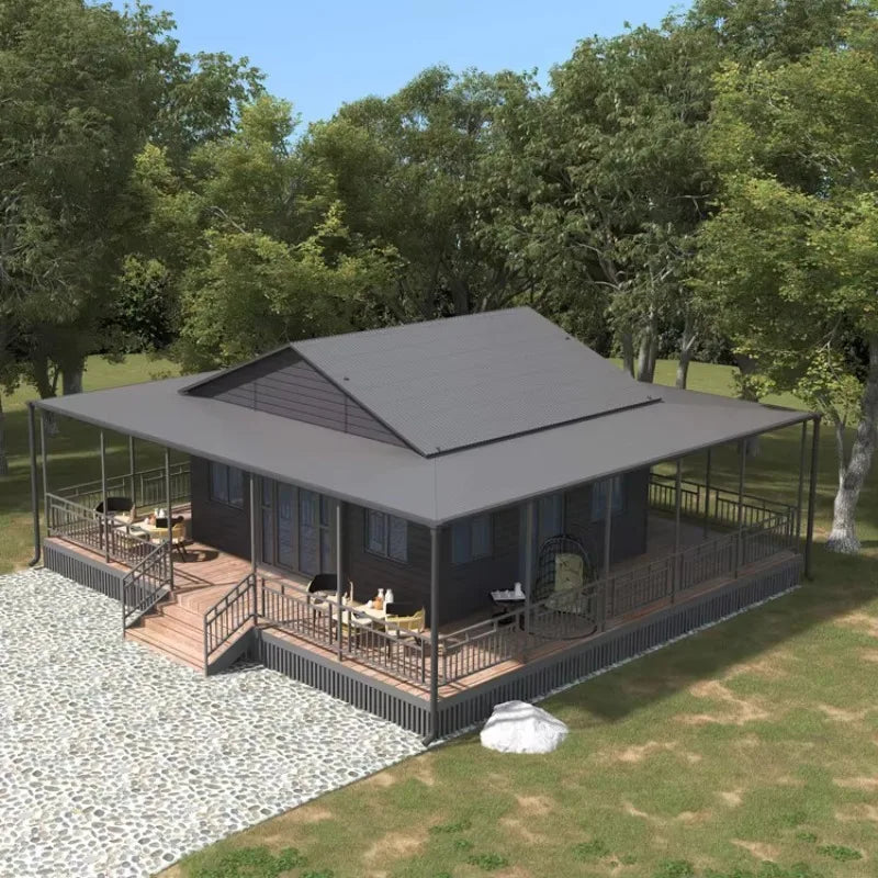 2025 Hot Sale Wholesale Double Wing Expandable Container House Folding 20Ft Tiny Home Villa Foldable House