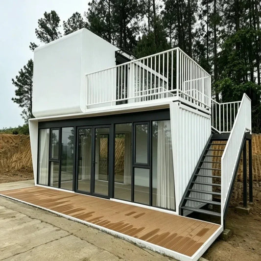 Wholesale 40ft Prefabricated Steel Frame Container House Sandwich Panel Residential Unit Easy Install for Office Building