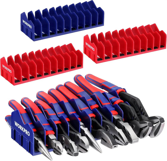 4-Pack Plier Organizer Rack with Non-Slip Base, 40-Slot Tool Storage for Pliers and Hand Tools (Tools Not Included)