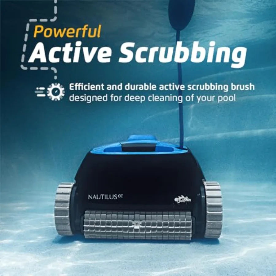 Nautilus CC Automatic Robotic Pool Vacuum Cleaner Wall Climbing Scrubber Brush Top Load Filter Access Ideal for Above In-Ground