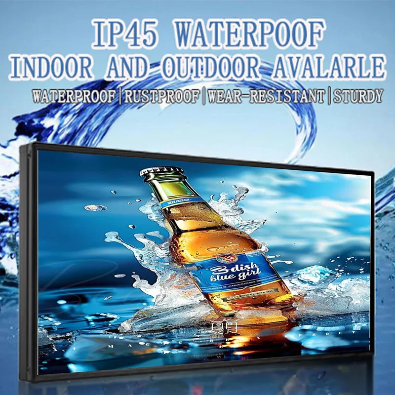 P5 Outdoor LED Display 65x34 inch Programmable Digital Sign IP45 Waterproof High Brightness Full Color WiFi USB Control Business