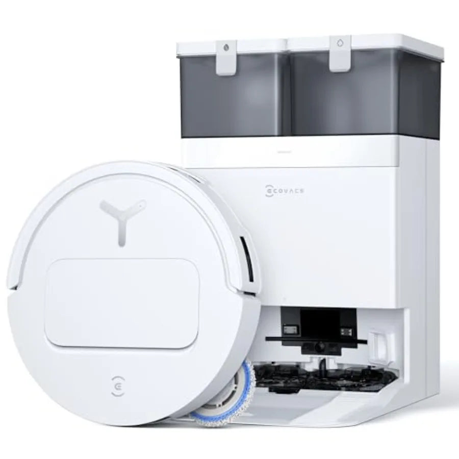DEEBOT T50 PRO Omni Robot Vacuum and Mop 3.19 Ultra-Slim White 15 000Pa Suction ZeroTangle 2.0 TruEdge Edge Cleaning AIVI 3D Ob