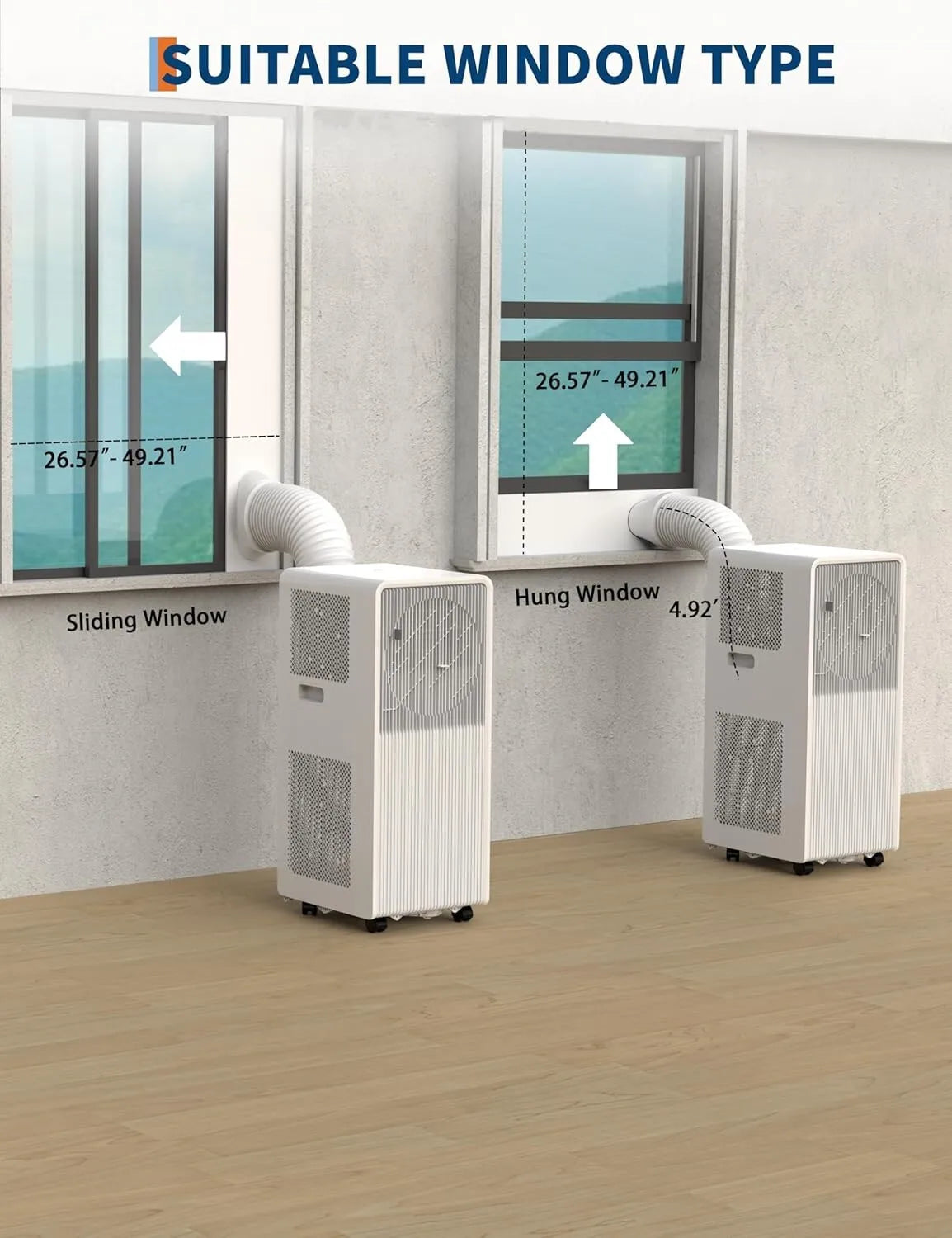 14000 BTU Portable Air Conditioner 3 in 1 AC Dehumidifier Fan for with Remote