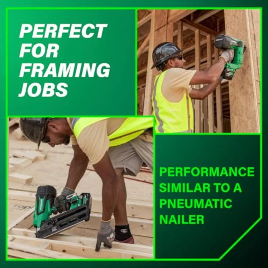36V MultiVolt Cordless Plastic Strip Framing Nailer Kit 21 Degree Framing Nailer with Power Tool 2.5Ah Lithium Ion B